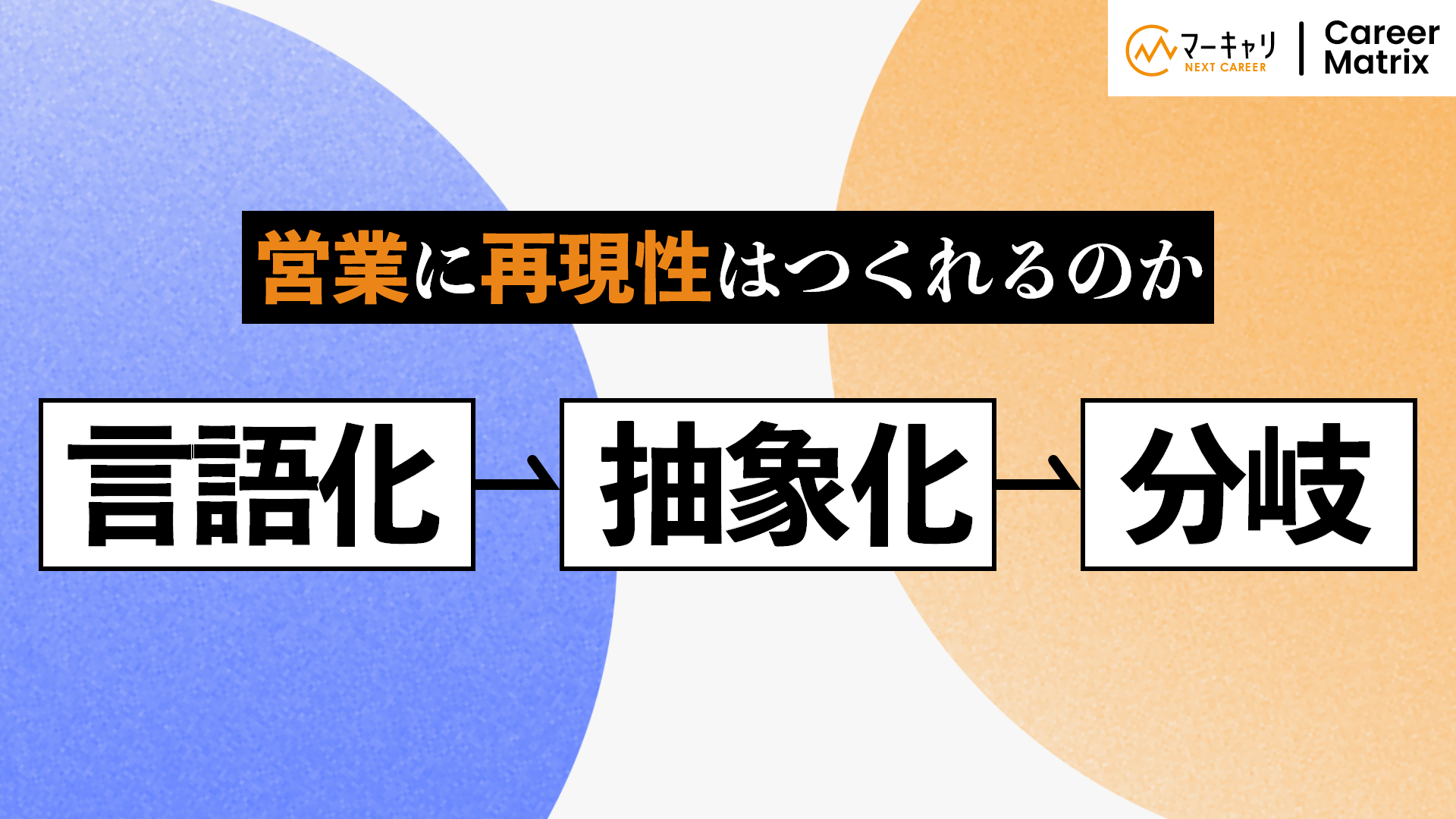 営業に再現性はつくれるのか｜トップ営業が実践する「言語化→抽象化→分岐」の技術